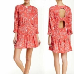 Current/Elliott Paisley Red Dress size 3 /US L